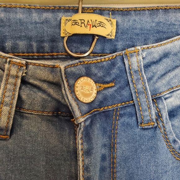 Raw 7 Original Junior's Skinny Blue Jeans Size 5 - Picture 4 of 12